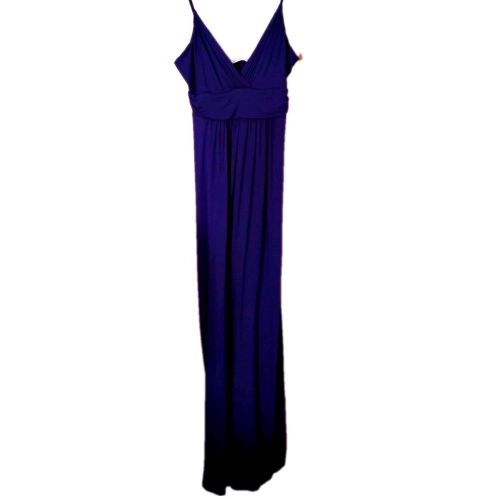 Coco‎ USA Blue Empire Waist Maxi Dress V-Neck Spaghetti Strap Large